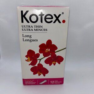 Kotex Vintage Ultra Thin Long Pads 12 ct Discontinued Unscented NOS 2004 Movie